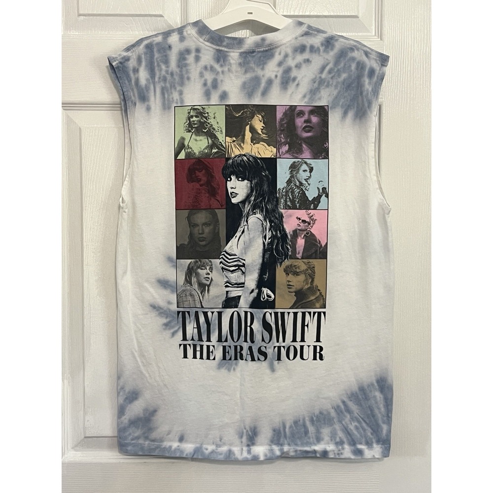 Taylor Swift The Eras Tour Blue Tie Dye Muscle Tank Top Shirt Size XS